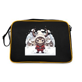 Krampus T Père Noël démoniaque Krampus kawaii - Sac Retro - noir/or - Dos