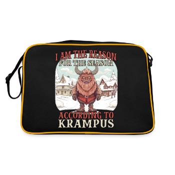 Krampus T | Costume de Krampus | Méchant Père Noël - Sac Retro - noir/or - Dos