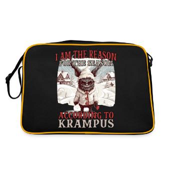 Masque de Krampus | Costume de Krampus | - Sac Retro - noir/or - Dos