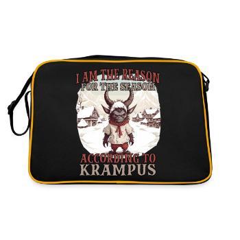 Le Krampus arrive | Kramperl | Costume Krampus - Sac Retro - noir/or - Dos