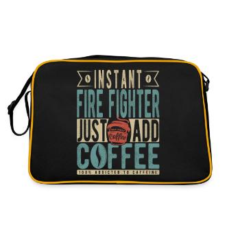 Instant Fire Fighter Just Add Coffee - Retro Bag - black/gold - Back