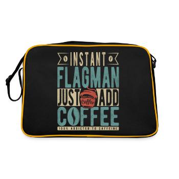 Instant Flagman Just Add Coffee - Retro Bag - black/gold - Back