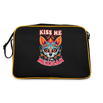 Mexique Amant Embrassez-Moi Mexicain - Sac Retro - noir/or - Dos