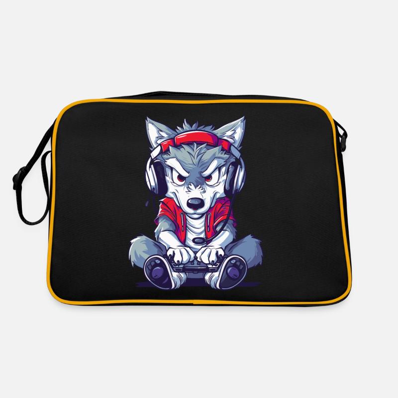 Wolf Videospiel Retro Tasche