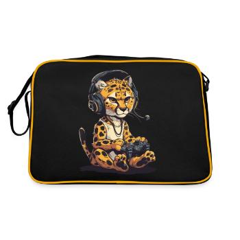 Cheetah Videospiel - Retro Tasche - Schwarz/Gold - Hinten