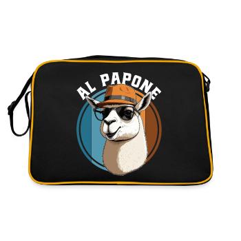 Al Papone lustiges Vatertagsgeschenk - Retro Tasche - Schwarz/Gold - Hinten