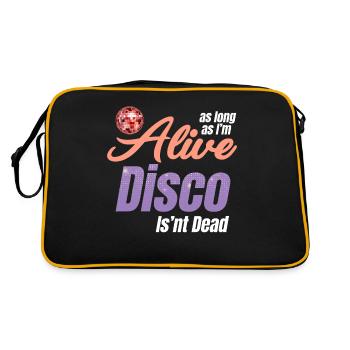 Tant que je suis en vie, le disco n’est pas mort, groovy - Sac Retro - noir/or - Dos