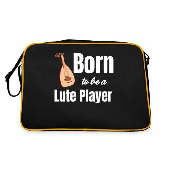 Né pour être joueur de luth, - Sac Retro - noir/or - Dos