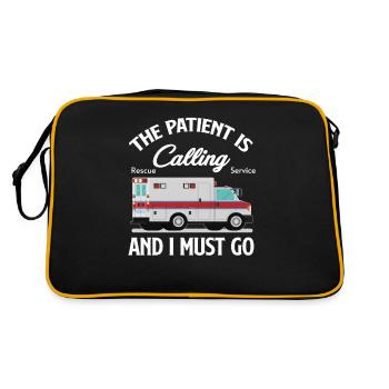 The patient calls and I have to - Retro Bag - black/gold - Back