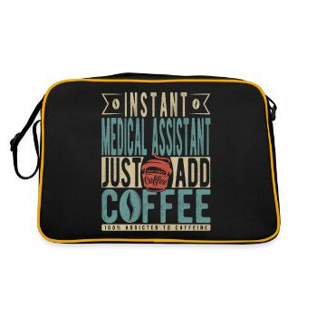 Assistant médical instantané Il suffit d’ajouter du café - Sac Retro - noir/or - Dos