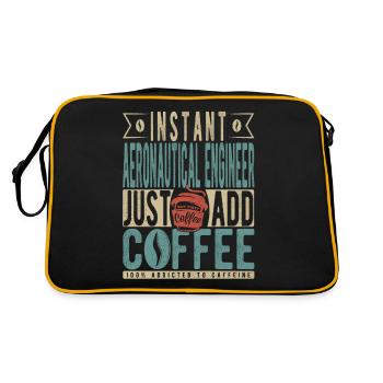 Instant Aeronautical Engineer Just Add Coffee - Retro Bag - black/gold - Back