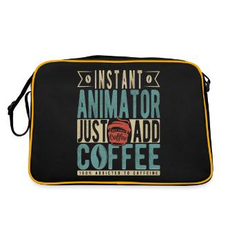Instant Animator Fügen Sie einfach Kaffee hinzu - Retro Tasche - Schwarz/Gold - Hinten