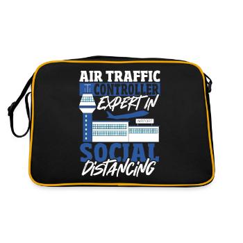 Radar Aircraft Airport Air Traffic Controller - Retro Bag - black/gold - Back
