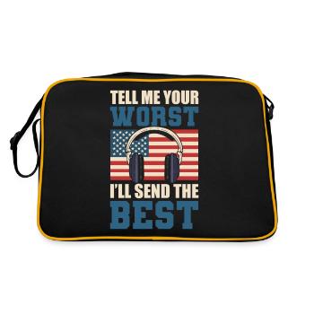 Répartiteur d’incendie Dites-moi ce que vous avez de pire, je - Sac Retro - noir/or - Dos
