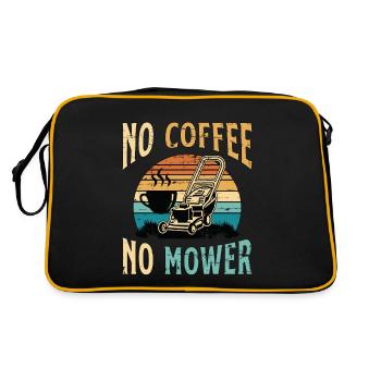 Mower No Coffee No Mower Lawn Mowing Coffee Lover - Retro Bag - black/gold - Back