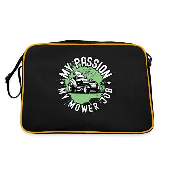 Mower My Passion My Mower Job Landscaping Mowing - Retro Bag - black/gold - Back