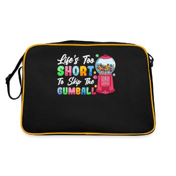 Funny chewing gum machine - Retro Bag - black/gold - Back