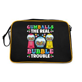 Funny chewing gum machine - Retro Bag - black/gold - Back