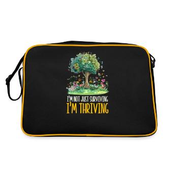 Stroke Survivor Not Just Surviving Thriving - Retro Bag - black/gold - Back