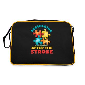 Stroke Survivor Rebuilding After The Stroke - Retro Bag - black/gold - Back