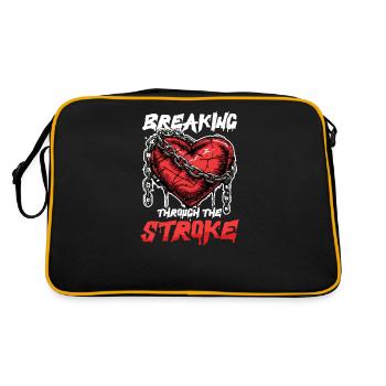 Stroke Survivor Breaking Through The Stroke - Retro Bag - black/gold - Back