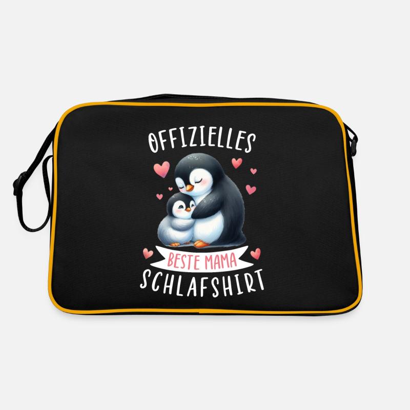 Offizielles Beste Mama Schlafshirt Pinguin Retro Tasche
