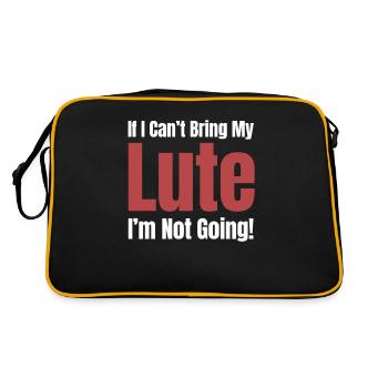 Si je ne peux pas apporter mon luth, allez-y - Sac Retro - noir/or - Dos