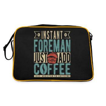 Instant Foreman Just Add Coffee - Retro Bag - black/gold - Back