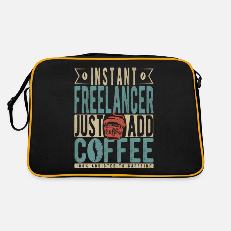 Instant Freelancer Just Add Coffee Retro Bag
