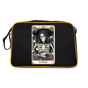Tarotkarte Hexerei Okkult Anime Goth - Retro Tasche - Schwarz/Gold - Hinten