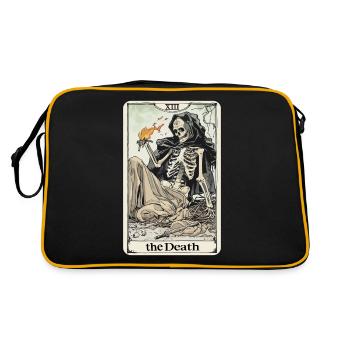 Tarotkarte Hexerei Okkult Anime Goth - Retro Tasche - Schwarz/Gold - Hinten