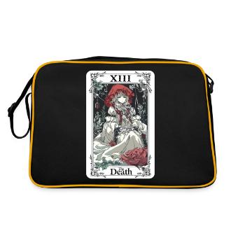 Tarotkarte Hexerei Okkult Anime Goth - Retro Tasche - Schwarz/Gold - Hinten