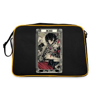 Tarotkarte Hexerei Okkult Anime Goth - Retro Tasche - Schwarz/Gold - Hinten
