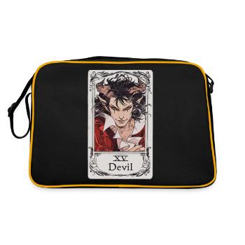Tarotkarte Hexerei Okkult Anime Goth - Retro Tasche - Schwarz/Gold - Hinten