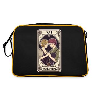 Tarotkarte Hexerei Okkult Anime Goth - Retro Tasche - Schwarz/Gold - Hinten