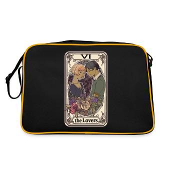 Tarotkarte Hexerei Okkult Anime Goth - Retro Tasche - Schwarz/Gold - Hinten