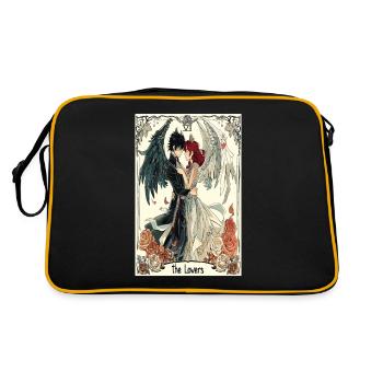 Tarotkarte Hexerei Okkult Anime Goth - Retro Tasche - Schwarz/Gold - Hinten