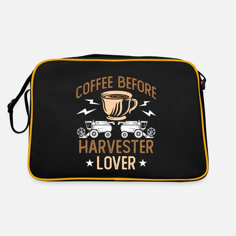 Harvester Lover Coffee Before Farming Coffee Lover Retro Bag