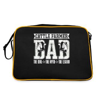 Éleveur de bétail Papa L’idole Le mythe L’élevage bovin - Sac Retro - noir/or - Dos