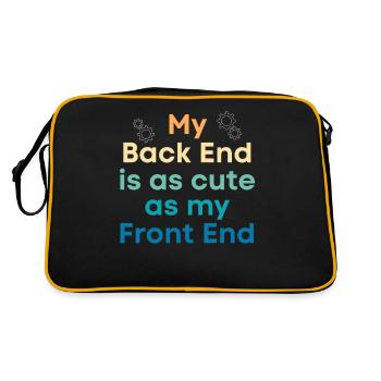 Mon backend est aussi mignon que le mien - Sac Retro - noir/or - Dos
