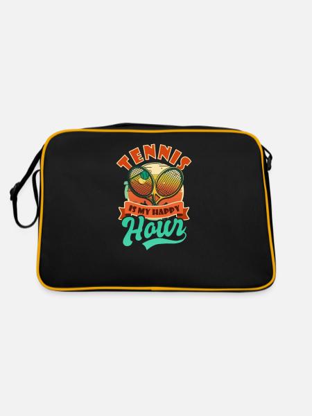 Tennis Player Tennis Hour - Retro Bag - black/gold - Back