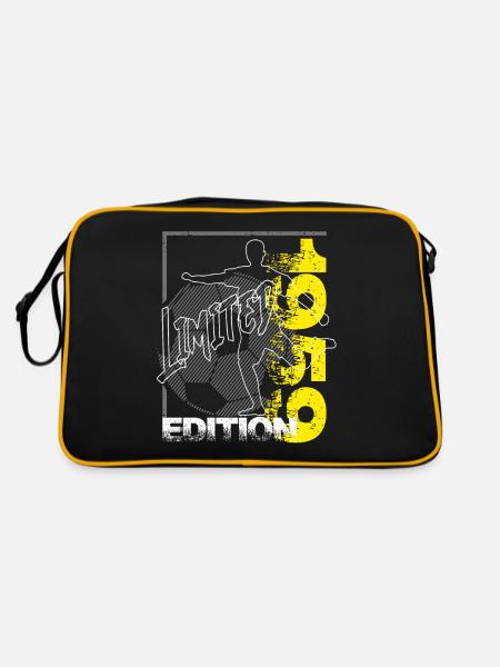 Limited Edition 1959 Limited Edition Fußball - Retro Tasche - Schwarz/Gold - Hinten
