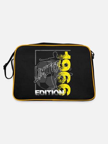 Limited Edition 1966 Limited Edition Fußball - Retro Tasche - Schwarz/Gold - Hinten