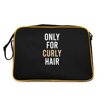 Nur Für Lockiges Haar Lustige Wellenförmige Afro - Retro Tasche - Schwarz/Gold - Hinten