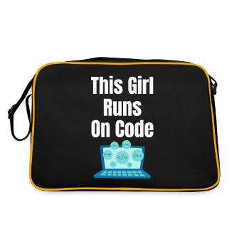 This Girl Runs On Codes Programmer - Retro Bag - black/gold - Back
