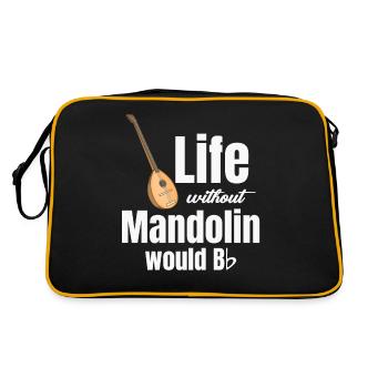Ein Leben Ohne Mandoline Würde Bb Mandola - Retro Tasche - Schwarz/Gold - Hinten