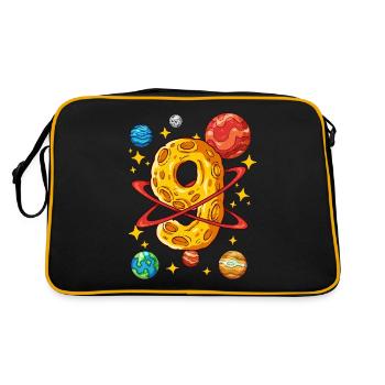 9 Birthday Space Space Astronaut 9 Years - Retro Bag - black/gold - Back