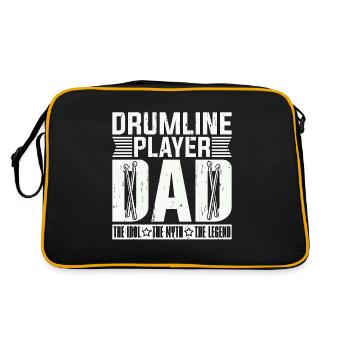 Drumline Joueur Papa L’Idole Le Mythe Le Batteur - Sac Retro - noir/or - Dos