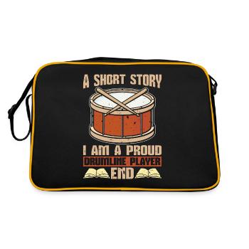 Joueur de batterie Une histoire courte Je suis un fier batteur - Sac Retro - noir/or - Dos