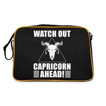 Méfiez-vous du signe du zodiaque Capricorne à venir - Sac Retro - noir/or - Dos